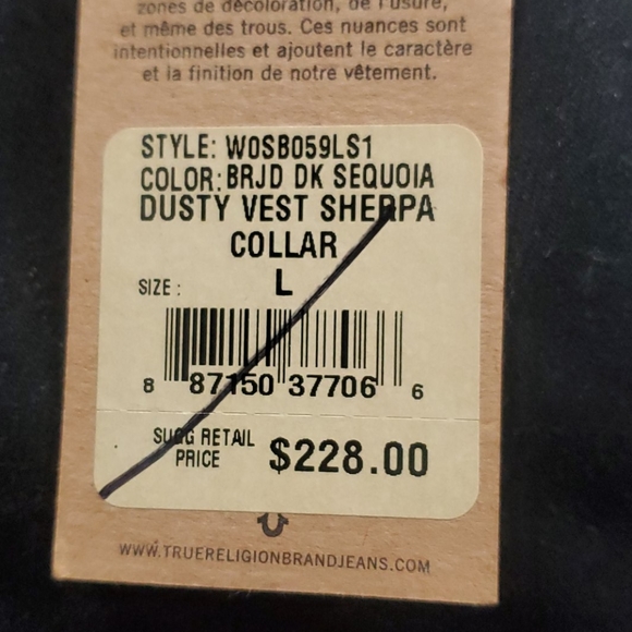 True religion women's vest - Picture 3 of 7